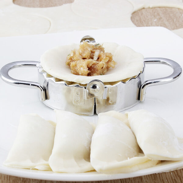 2Pcs set Stainless Steel Dough Presser Dumpling Mold Maker Wraper Cutter Pie Ravioli Dumplings Mold Pastry 4