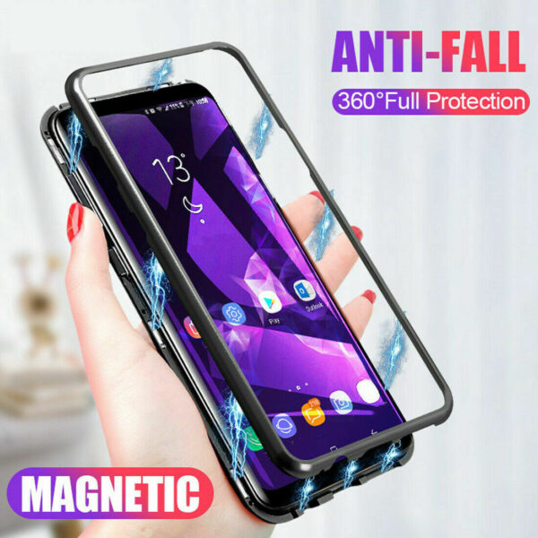 360 ° magnetická adsorpční pouzdra pro Samsung Galaxy S10 Lite S9 S8 Plus S7 Edge A6 6