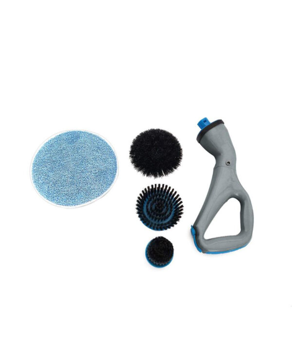 4 Pcs Cordless Hurricane Muscle Scrubber Electrical Cleaning Brush with Brush Heads Bathroom Surface Bathtub Shower 2 1