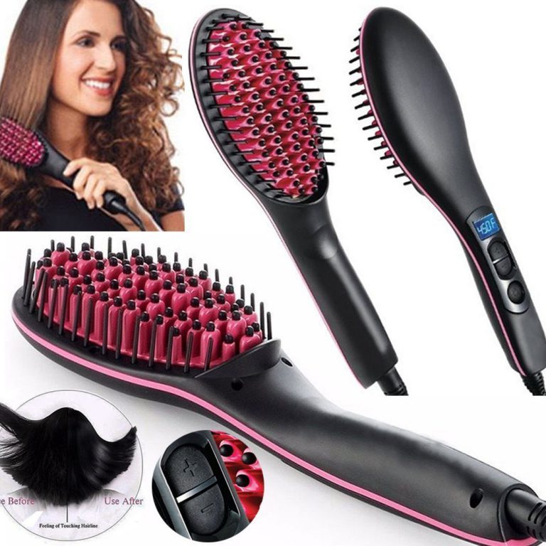 Ceramic Hair Straightener Brush - Not sold in stores