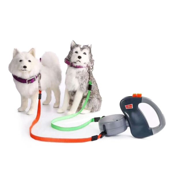 ABS Automatic Retractable Traction Rope nga May Duha ka Ulo nga Ccreative Dog Leash Dog Chain Pet Supplies dog 1