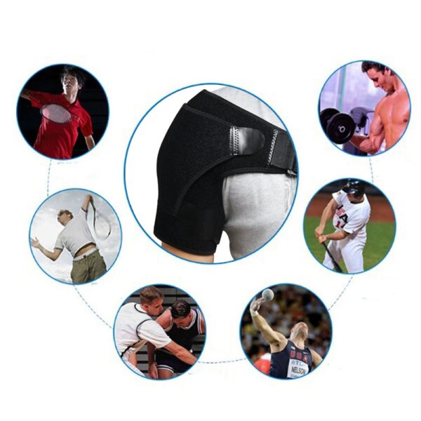 Adjustable Left Right Shoulder Support Bandage Protector Brace Joint Pain Injury Shoulder Strap Tennis Sport Training 5