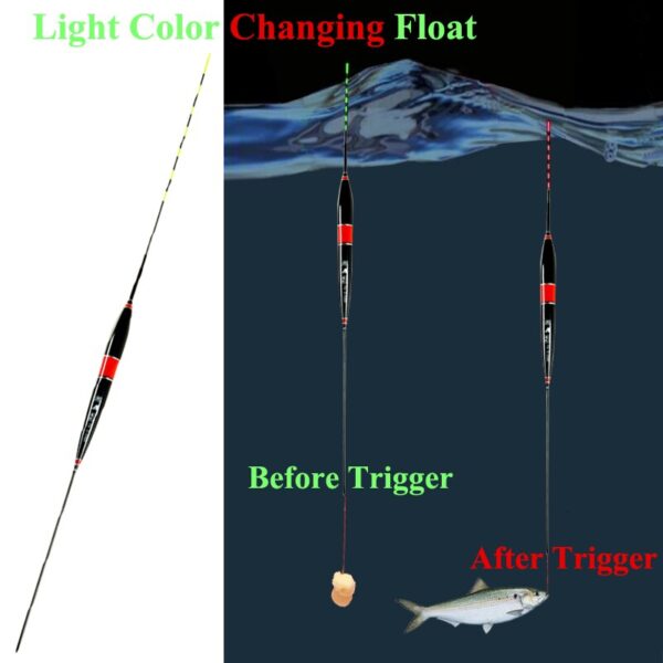 Akıllı Balıkçılık Float Bite Alarm Balık Bite Bait led ışık Renk Değişimi Otomatik Gece Elektronik Değiştirme