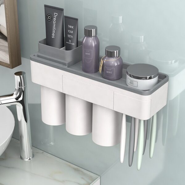 BAISPO Magnetic Adsorption Toothbrush Holder Inverted Cup Wall Mount Bathroom Cleanser Storage Rack Bathroom Accessories Set 3.jpg 640x640 3