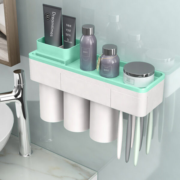 BAISPO Magnetic Adsorption Toothbrush Holder Inverted Cup Wall Mount Bathroom Cleanser Storage Rack Set sa Kaligoanan 4.jpg 640x640 4