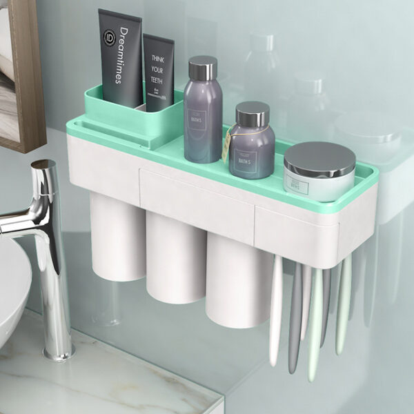 BAISPO Magnetic Adsorption Toothbrush Holder Inverted Cup Wall Mount Bathroom Cleanser Storage Rack Bathroom Accessories Set 4.jpg 640x640 4