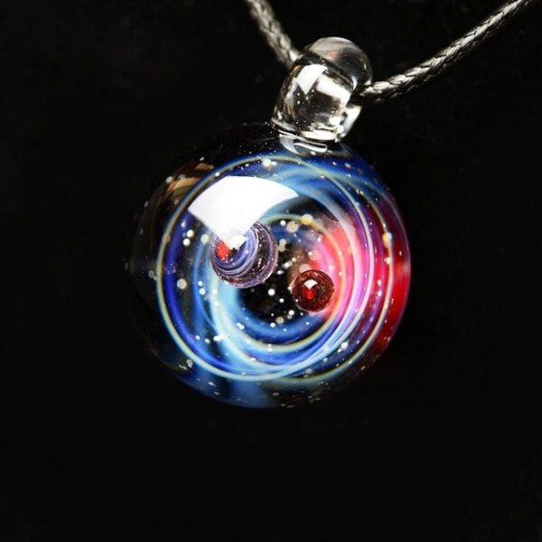 BOEYCJR Universe Glass Bead Planets Pendant Necklace Galaxy Rope Chain Solar System Design Necklace for Women 10.jpg 640x640 10