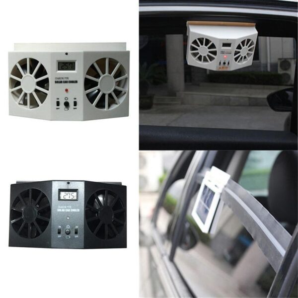 Car Solar Powered Exhaust Fan Car Gills Cooler Auto Ventilation Fan Dual mode Power Supply High