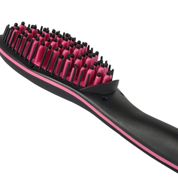 Ceramic Hair Straightener Brush Paspas Pagtul-id sa buhok Electric Comb Flat Iron LCD Display Digital Pagpainit sa buhok 3 1