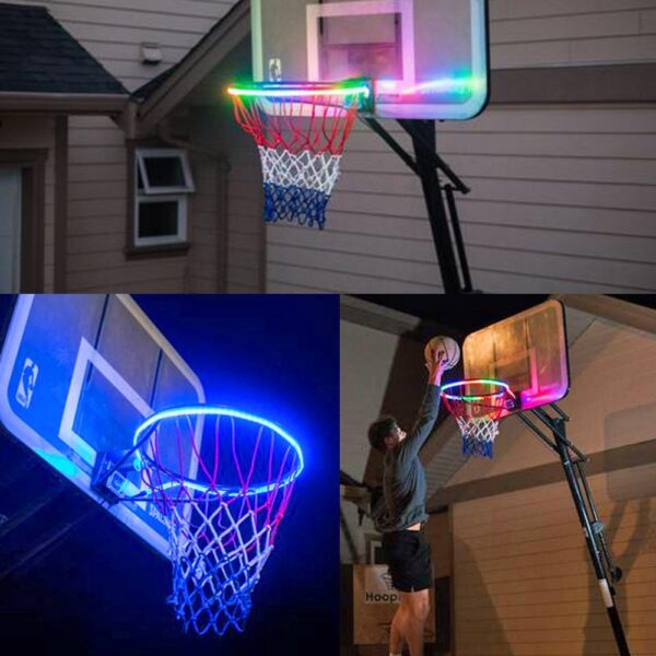 Ang Hoop Light LED Lit Basketball Rim Attachment Nagtabang Kanimo sa Pag-shoot sa mga Hoop Sa Gabii 2