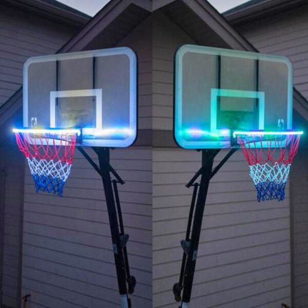 Hoop Light LED Lit Basketball Rim Attachment Helps You Shoot Hoops At Night