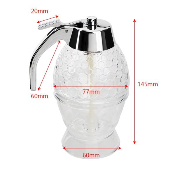 Juice Syrup Cup Bee Drip Dispenser Kettle Kitchen Accessories Honey Jar Container Storage Pot Stand Holder 5