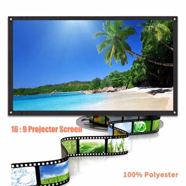 Large 16 9 Foldable Design Home Projection Screen Film Theater Outdoor 60 72 84 100 120 2