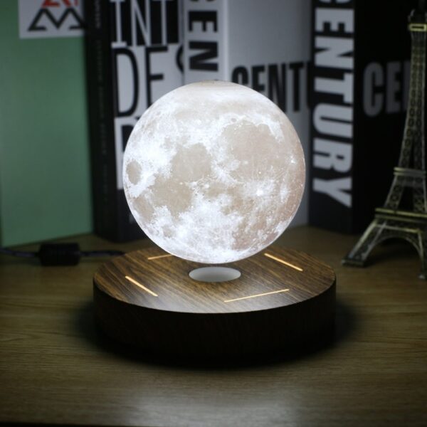 Magnetic Levitating 3D Moon Lamp 360 rotated Wooden Base 10cm Night Lamp Floating Romantic Light Home