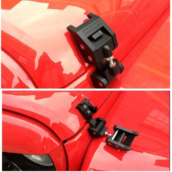 Metal Engine Hood Latch Lock Catches Kits for Jeep Wrangler JK Unlimited Rubicon 2008 2009 2010 1