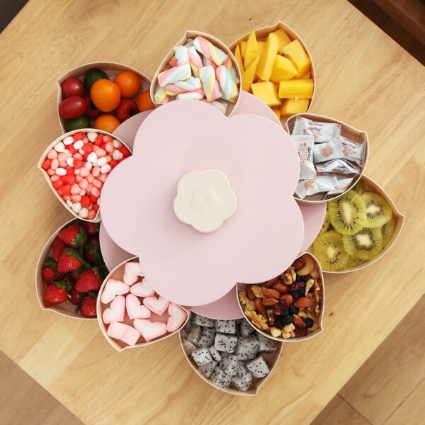 Newest Plastic Storage Box for Seeds Nuts Candy Dry Fruits Case Plum Type Lunch Container for 3