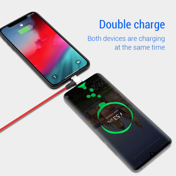 PZOZ Tenderedza 90 dhigirii Magnetic USB Cable 5A Inokurumidza Kuchaja USB C Charger Micro USB Type 1 1