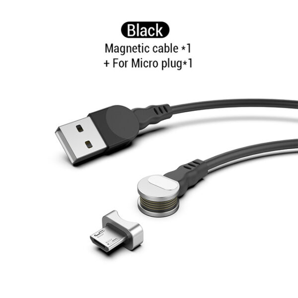 PZOZ Paikutin ang 90 degree Magnetic USB Cable 5A Mabilis na Pagsingil ng USB C Charger Micro USB Type 2..jpg 640x640 2