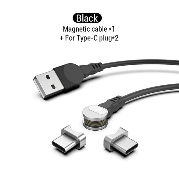 PZOZ Rotate 90 degree Magnetic USB Cable 5A Fast Charging USB C Charger Micro USB Type 6.jpg 640x640 6