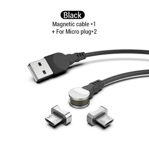 PZOZ Rotate 90 degree Magnetic USB Cable 5A Fast Charging USB C Charger Micro USB Type 8..jpg 640x640 8
