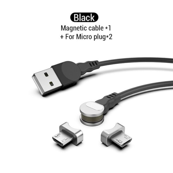 PZOZ Otočný magnetický kabel USB o úhlu 90 stupňů 5A Rychlé nabíjení USB C Nabíječka Micro USB Typ 8.jpg 640x640 8