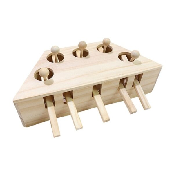 Pet Indoor Solid Wooden Exercise Dulaan Cat Interactive 5 holed Mouse Seat Scratch Bite Dulaan 1.jpg 640x640 1