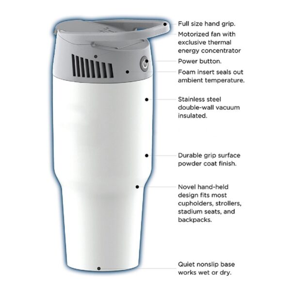Portable Mini Air Conditioner Airwirl Cool Soothing Wind Personal nga Pagpabugnaw Ug Herting System 2 Sa 1 2