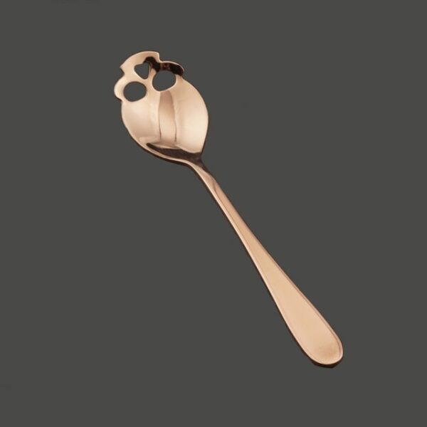 Ang stainless nga Skull Shape Coffee Spoon nga Ice Cream Tea Spoon nga Mga Gamit sa Kusina Pagkaon Drade Tsa Kape