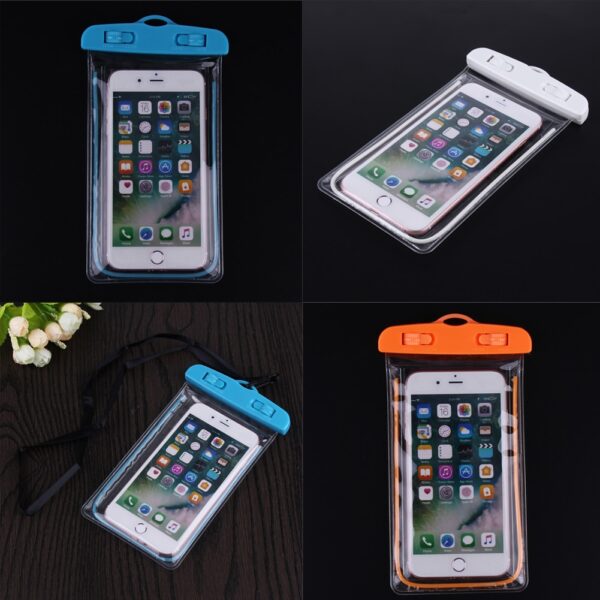 Swimming Bags Waterproof Bag with Luminous Underwater Pouch Phone Case For iphone 6 6s 7 universal 2