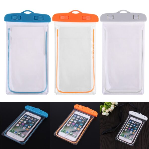 Swimming Bags Waterproof Bag with Luminous Underwater Pouch Phone Case For iphone 6 6s 7 universal 3