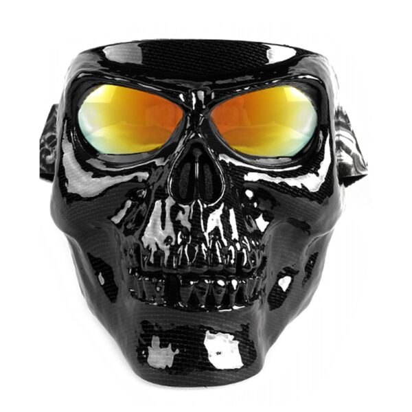 Vintage Skull Motorcycle Glasses Detachable Modular Mask Motorcycle Goggles Mouth Filter Motocross Glasses Moto Helmet Glasses 1