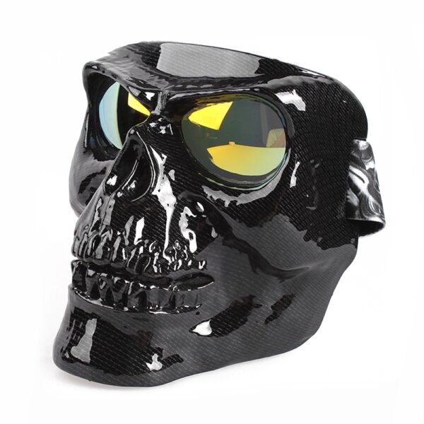 Vintage Skull Motorcycle Glasses Detachable Modular Mask Motorcycle Goggles Mouth Filter Motocross Glasses Moto Helmet Glasses 4