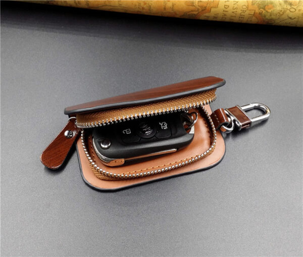 Uban sa Car Brand Genuine leather car key case wallet fashion cow leather brand car key holder 3