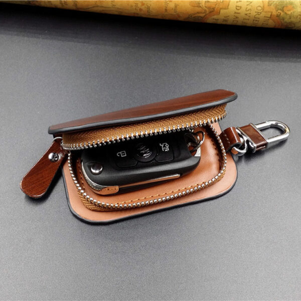 With Car Brand Genuine leather car key case wallet fashion cow leather brand car key holder 3