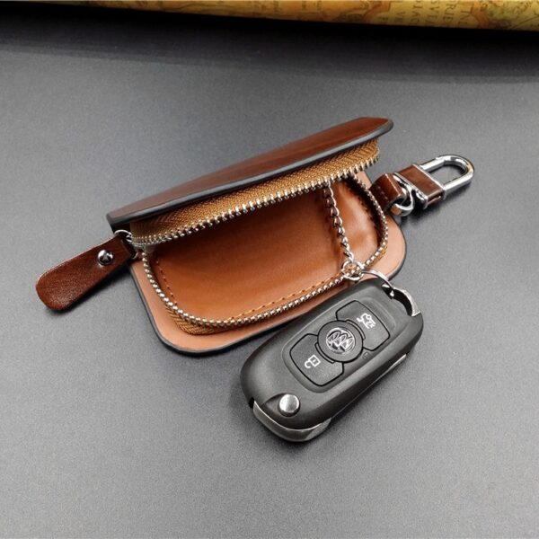 With Car Brand Genuine leather car key case wallet fashion cow leather brand car key holder 4