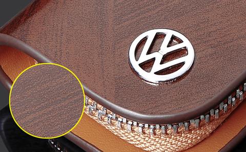 Car Logo Leather Wood Texture Car Key Case, Car Logo Leather Wood Texture Car Key Case