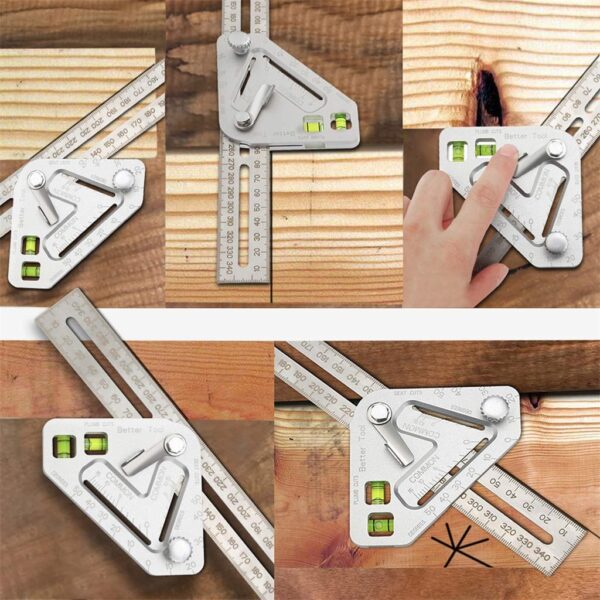 practical Roof Revolutionizing Carpentry Utensil Multi function Measuring Tool Angle Ruler protractor carpenter tools 15 5 2