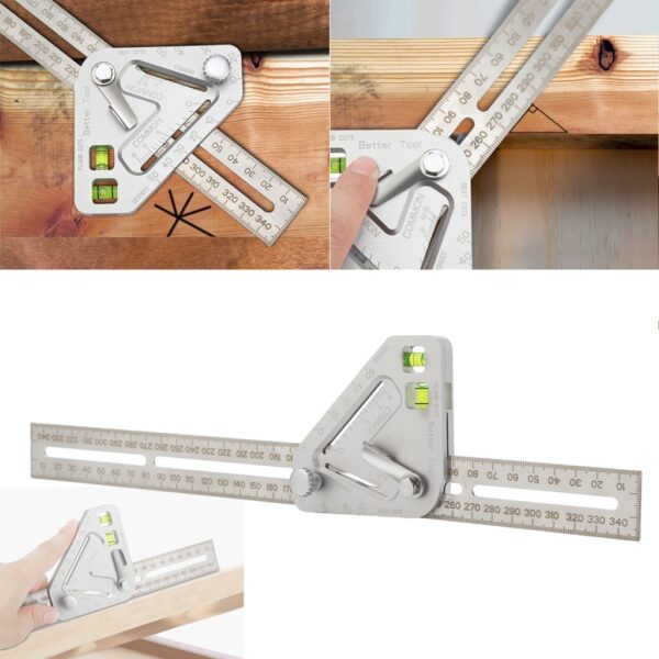 practical Roof Revolutionizing Carpentry Utensil Multi function Measuring Tool Angle Ruler protractor carpenter tools 15 5 3