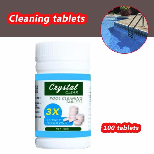 100pcs Pool Cleaning Effervescent Chlorine Tablets Cage Disonfectant Swimming Pool Clarifier Chemical Floater Dispenser 05