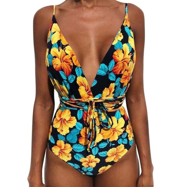 2019 New Women Sexy Print Brazilian One Piece Swimsuit Floral Retro Thong High Waist Bodysuit Backless 3.jpg 640x640 3