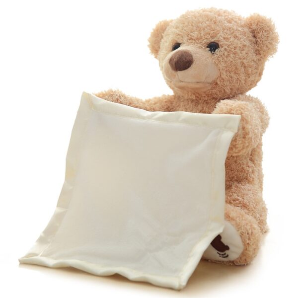 30cm Peek a Boo Teddy Bear Play Hide Batla Batla Bana ba Khathun Stuffed Letsatsi la tsoalo Xmas Gift 1