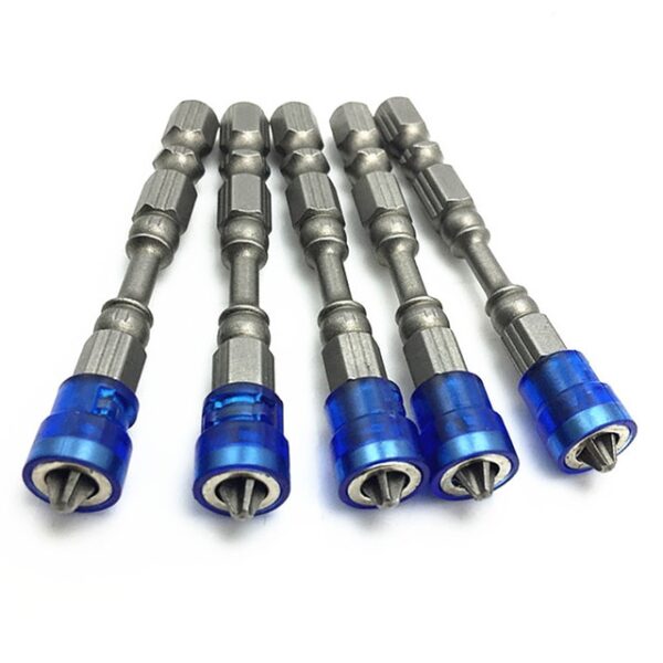 5Pcs Single Head Magnetic Screwdriver Bit Anti Slip Hex S2 PH2 Electric Screw Driver Set