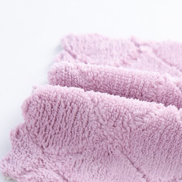 6 PCS Double sided Magic Oil Resistant Cleaning Cloth Absorbent Dish Cloth Non stick Oil Hand 3
