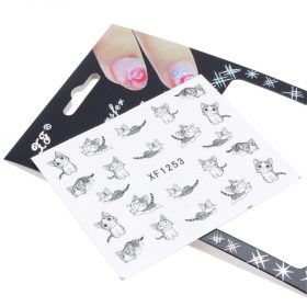 Grey Cat Nail Art - image 5