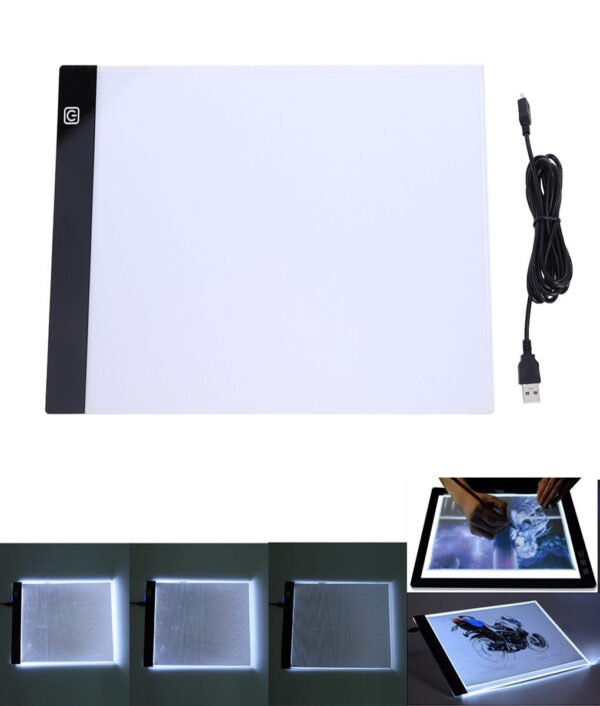 A4 Copyboard animación dibujo acrílico translúcido de luces LED caja de rastreador de