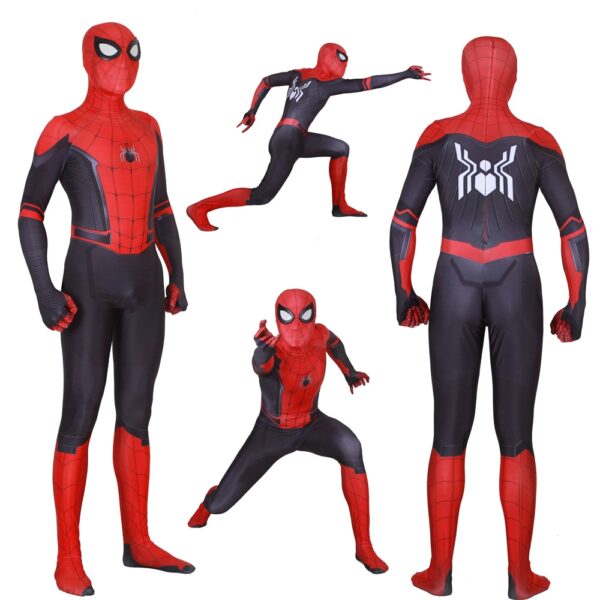 Adult Kids Spider Man Far From Home Peter Parker Cosplay Costume Zentai Spiderman Superhero Bodysuit Suit