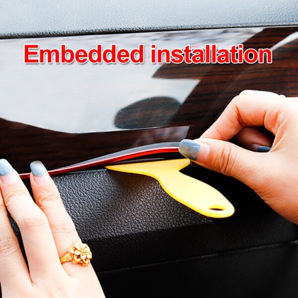 Car Styling 5M pcs Universal DIY Flexible Interior Decoration Moulding Trim Strips Car Central Control and 2