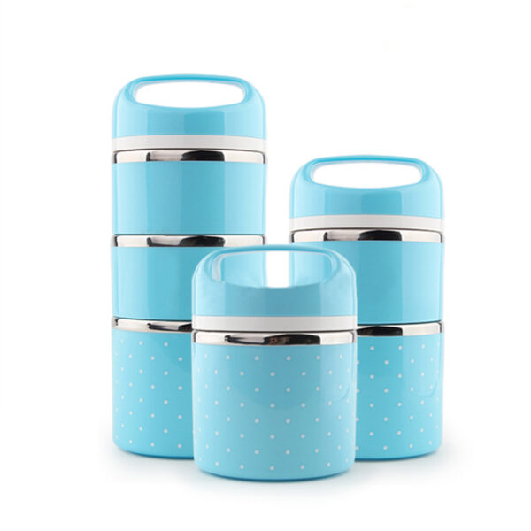 DUOLVQI Преносими сладки мини термични кутии за обяд от неръждаема стомана за деца Кутия за пикник Bento Пропускливост 2