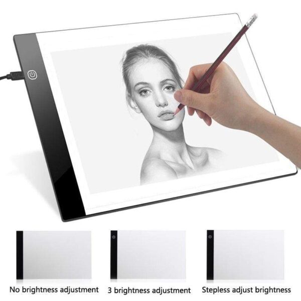 Digital Graphic Tablet A4 LED Artist Thin Art Stencil Drawing Board Light Box Tracing Writing