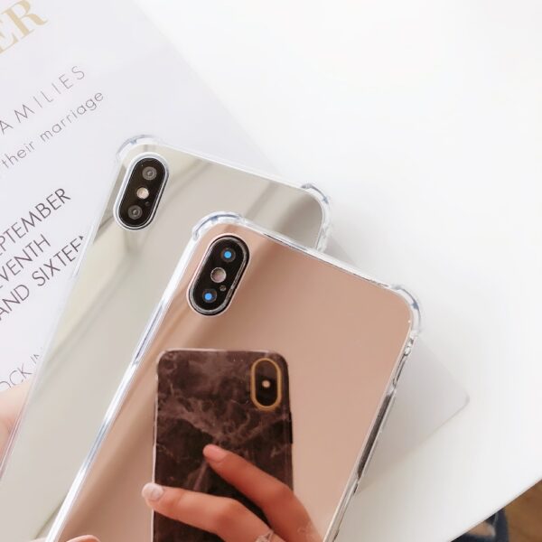 Esamday Luxury Mirror Electroplating Soft Shockproof Tpu Cases For X XS MAX XR Cover Protective cases 1